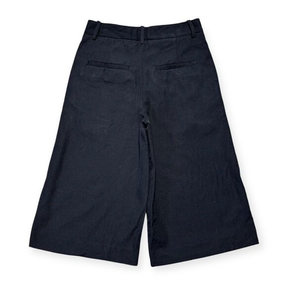 Nili Lotan Shorts Women’s 00 Ezra Wide-Leg Virgin Wool Crepe Black Issue 2609988 - Picture 2 of 9